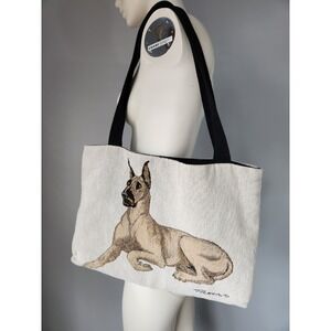 L. Picken Great Dane Dog Tawny Tapestry Art Tote Bag Book Market Shoulder Purse